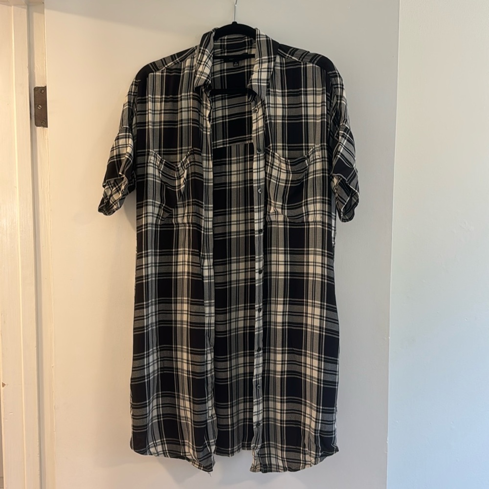 Madewell short sleeved plaid button up